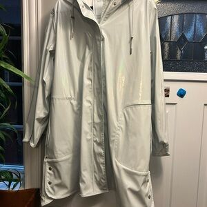 Ilse Jacobsen Shiny Silver Trench Coat